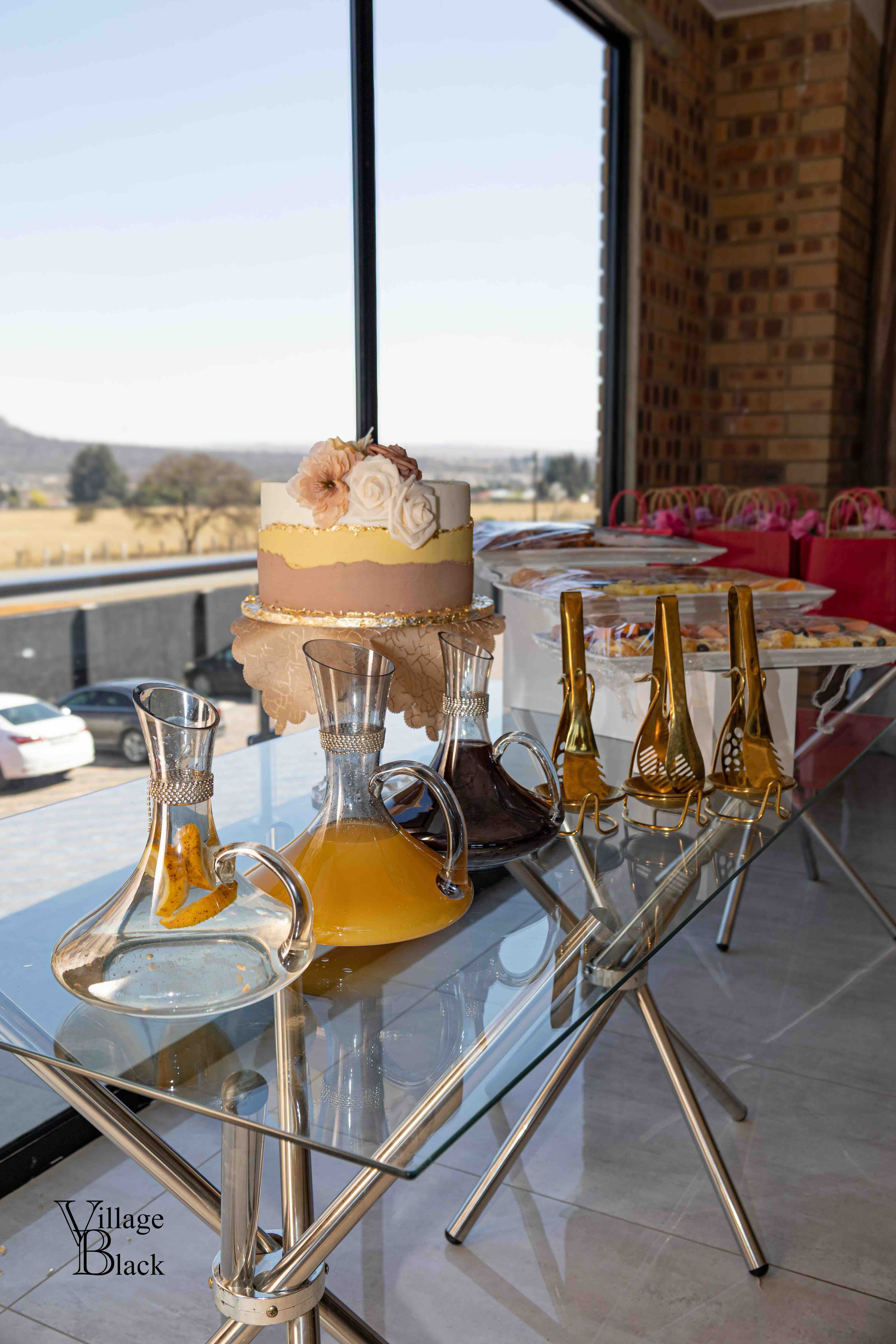 Celebration cake at Village Black